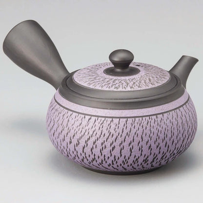 Tokoname-yaki teapot [deep-steamed teapot/striped tea strainer teapot]